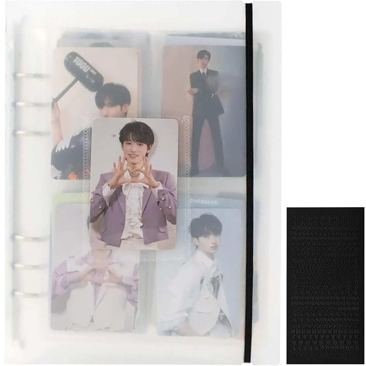 A5 Photocard Binder, Clear K-Pop Korean Pop Photocard Holder Binder Book, 200 Pockets Instax Photo Album for Polaroid Snap Kpop Photocard Holder Book/Fujifilm Instax Mini photocard album