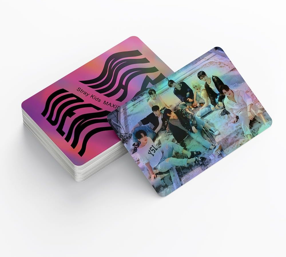 55PCS StrayKids 2024 New Album Photocard,StrayKids New Album Lomo Cards Greeting Cards Gift for Fan Collection (Pink)