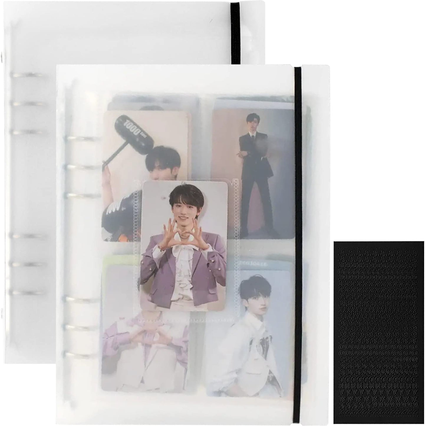A5 Photocard Binder, Clear K-Pop Korean Pop Photocard Holder Binder Book, 200 Pockets Instax Photo Album for Polaroid Snap Kpop Photocard Holder Book/Fujifilm Instax Mini photocard album
