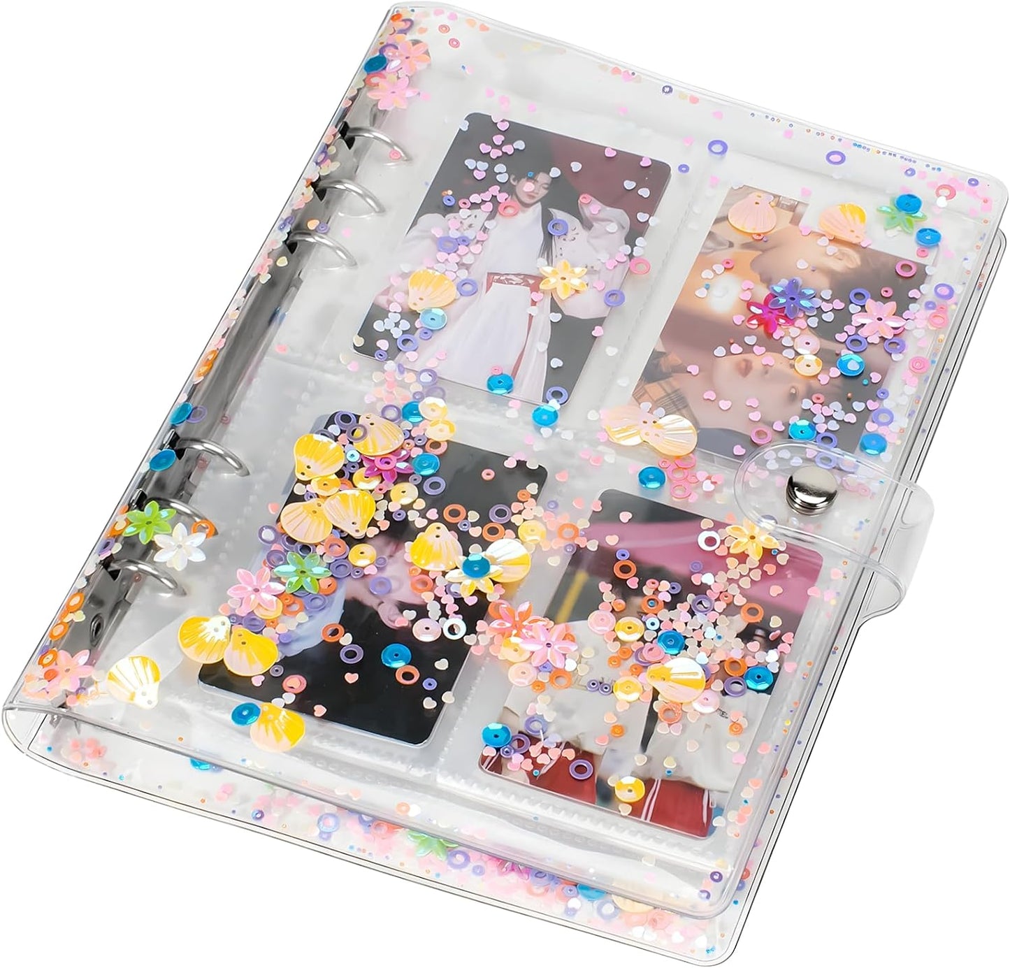 A5 Photocard Binder, Clear K-Pop Korean Pop Photocard Holder Binder Book, 200 Pockets Instax Photo Album for Polaroid Snap Kpop Photocard Holder Book/Fujifilm Instax Mini photocard album