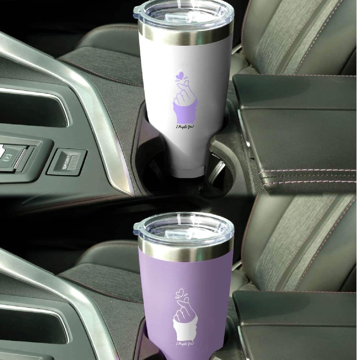 LALC KPOP Insulated Tumbler- 20 oz Stainless Steel Cup with Lid for Coffee, Juice, Water, & Wine- Wine Tumbler Gift for KPOP Fans (White)