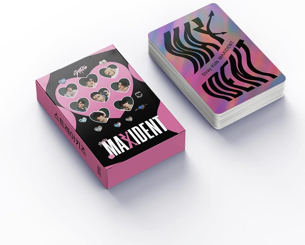 55PCS StrayKids 2024 New Album Photocard,StrayKids New Album Lomo Cards Greeting Cards Gift for Fan Collection (Pink)