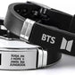 2 Pack BTS Merch Bracelets, BTS Charm Silicone Bracelets Jewelry for gifts