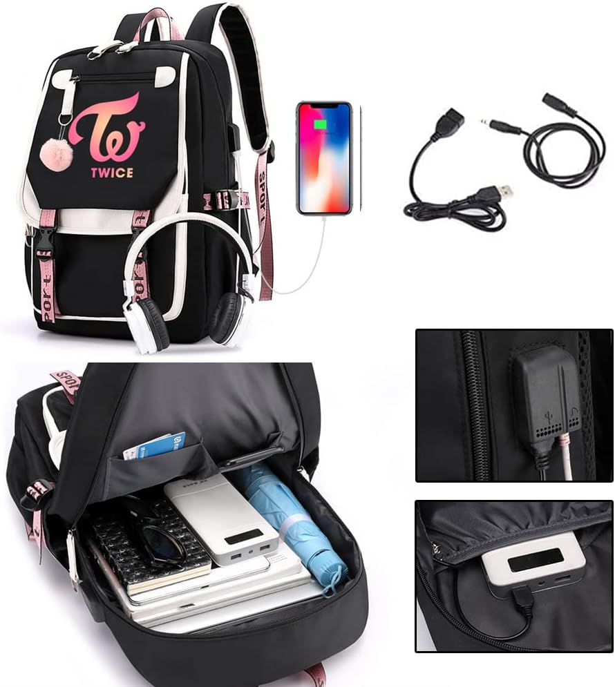 Kpop Twice School Backpack Merchandise, Twice Book Bag Casual Backpack