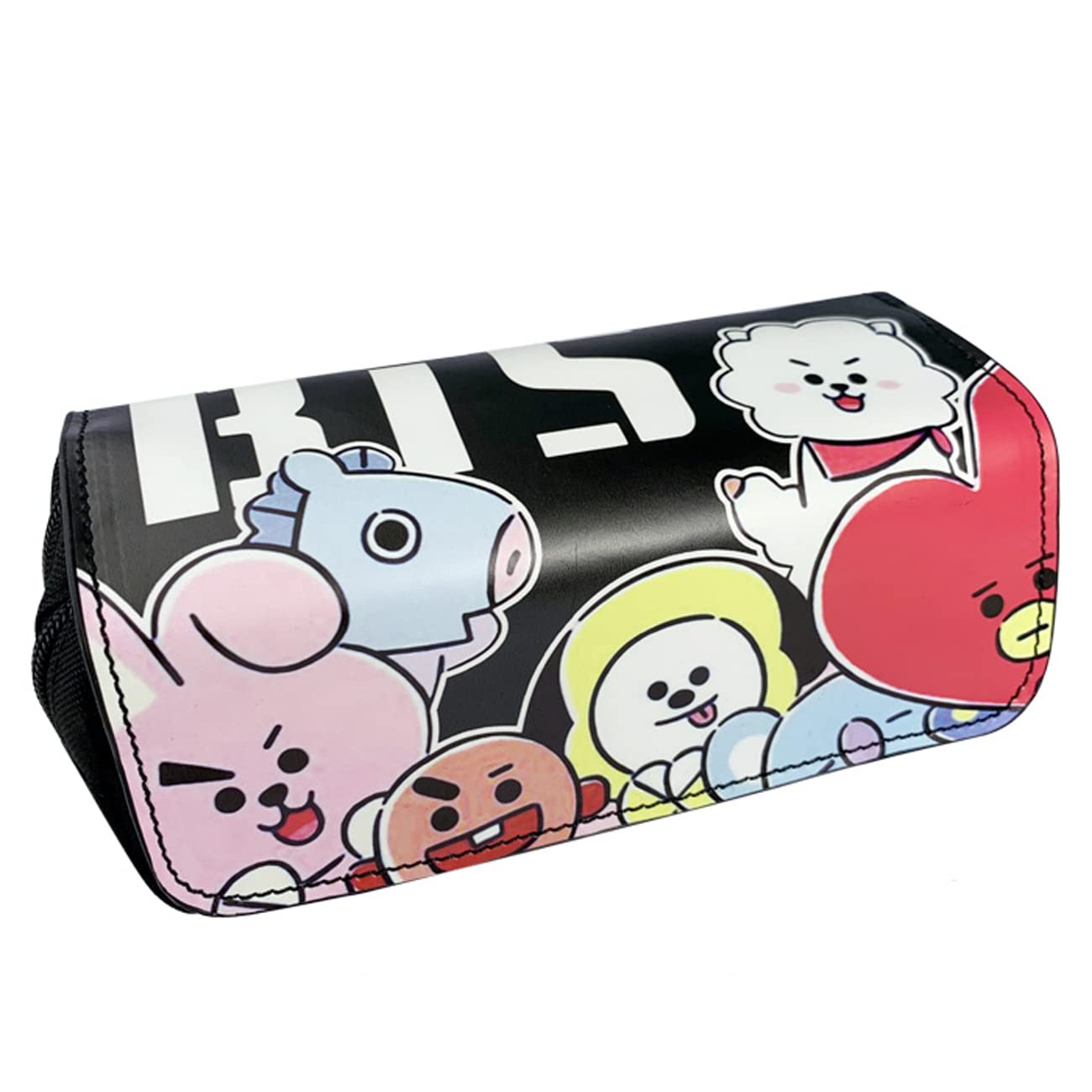 Pencil Case BTS Cute Pencil Pouch Big Capacity Bag With Zipper Pen Case For Adults Travel Cosmetic Bag Makeup Bag Storage Supplies