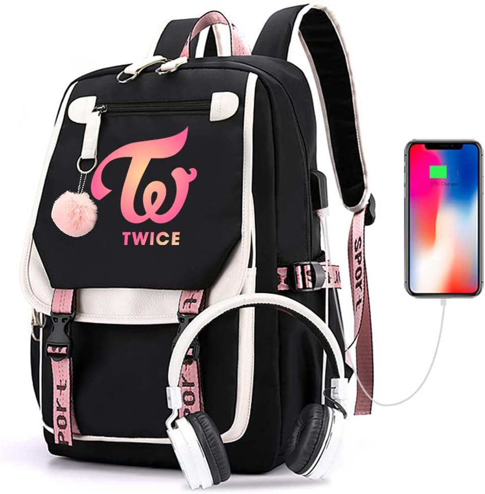 Kpop Twice School Backpack Merchandise, Twice Book Bag Casual Backpack
