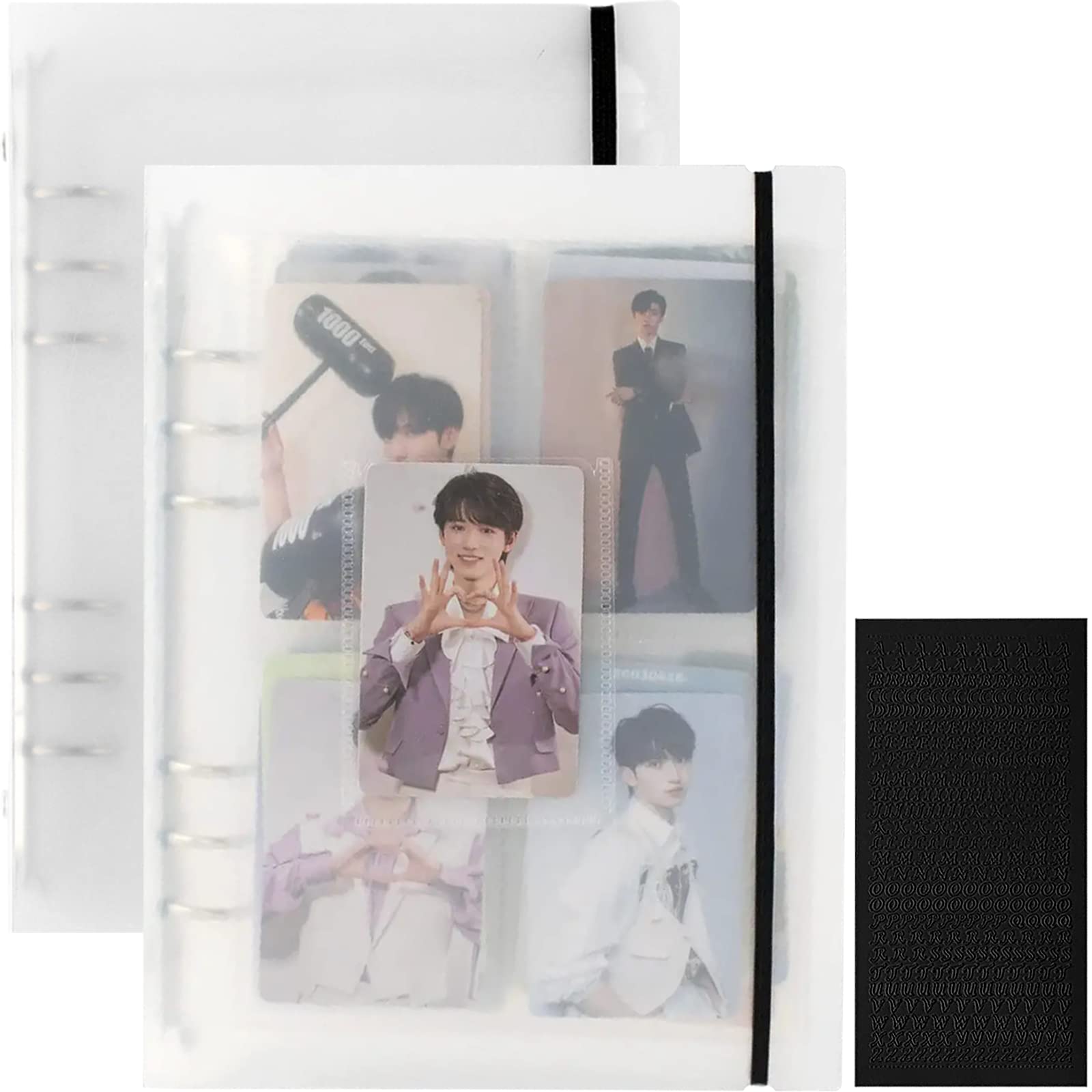 A5 Photocard Binder, Clear K-Pop Korean Pop Photocard Holder Binder Book, 200 Pockets Instax Photo Album for Polaroid Snap Kpop Photocard Holder Book/​Fujifilm Instax Mini photocard album
