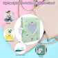 3 Inch Mini Photocard Album Kpop Photocard Binder, Catcan Photo Card Holder Book 40 Pockets with Pendant, Love Heart Hollow Out Photocard Binder for Collecting Picture, Green Bear