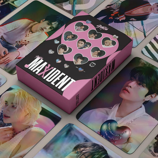 55PCS StrayKids 2024 New Album Photocard,StrayKids New Album Lomo Cards Greeting Cards Gift for Fan Collection (Pink)