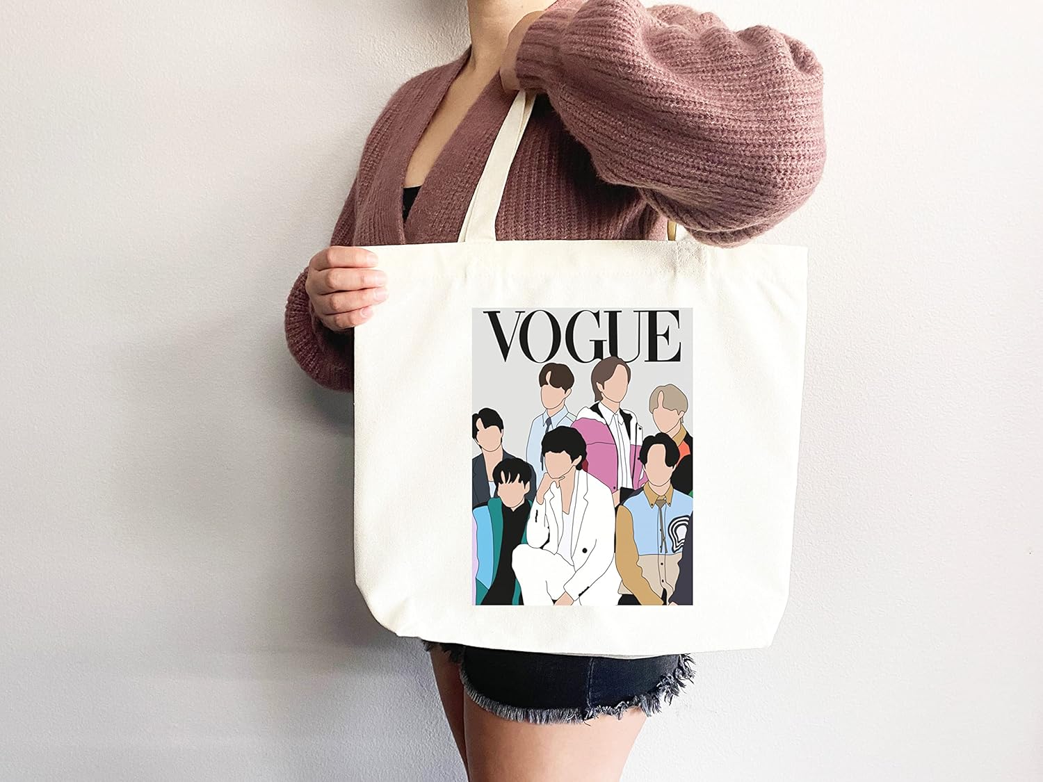 KPOP Tote Bag, KPOP Merch, KPOP tote, KPOP bag, kpop tote bag, Life goes on, kpop bag, kpop merch, love yourself, life goes on, Rm, Jimin, Jungkook, J-hope, Suga (Tote Bag Only)